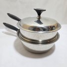 Vintage Cordon Bleu Pressure Bonded Stainless Steel Double Boiler Steamer  Lid