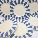 Pfaltzgraff Wyngate Stripe Salad Plates - set of 6 Blue Green
