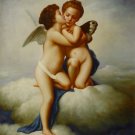 New 20x24" Hand-Made "L'Amour Et Psyche" Oil Painting on Canvas
