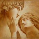 New 20x24" Hand-Made "Two Faces" Oil Painting on Canvas