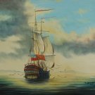 New 20x24" Hand-Made Boat Oil Painting on Canvas