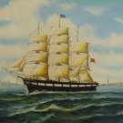New 20x24" Hand-Made Boat Oil Painting on Canvas