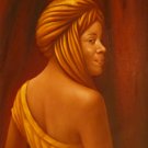 20x24" Original African American Woman Oil Painting on Canvas
