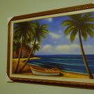 24x36 " Palms Near the Ocean Oil Painting on Canvas