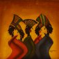 New Hand-Made 20x24" 'African Women' Oil Painting on Canvas