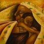 New Hand-Made 20x24" 'Afircan Woman and Child' Oil Painting on Canvas
