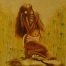 New Hand-Made 20x24" 'Praying Woman' Oil Painting on Canvas