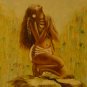 New Hand-Made 20x24" 'Praying Woman' Oil Painting on Canvas