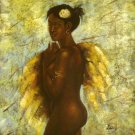 New Hand-Made 20x24" 'Black Woman' Oil Painting on Canvas