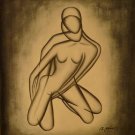 New Hand-Made 20x24" 'Man and Woman' Oil Painting on Canvas