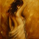 New Hand-Made 20x24" Woman's Back Oil Painting on Canvas