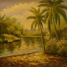 New Hand-Made 20x24" Lanes of Trees Oil Painting on Canvas