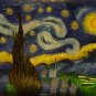 New Hand-Made 20x24" Starry Night Oil Painting on Canvas