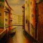 New Hand-Made 20x24" Venice Canal Oil Painting on Canvas