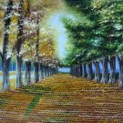 New Hand-Made 20x24" Colorful Lanes of Trees Oil Painting on Canvas
