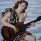 Guitar Player Oil Painting on Canvas