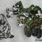 DISNEY - SAFARI GANG in JEEP w/ RHINO Printed Paper Piece for Scrapbook Pages