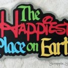 DISNEY THE HAPPIEST PLACE ON EARTH Die Title Scrapbook Page Paper Piece SSFFDeb