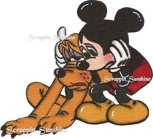 DISNEY Sad Mickey & Pluto - Printed Scrapbook Page Paper Piece Piecing - SSFFDeb