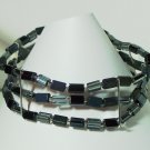 black and silver stretch bracelet