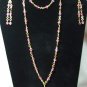 pink and gold chain set