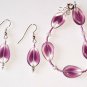 Purple Painted Glass Set