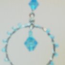 turqouise and silver hoops
