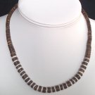 Dark Brown and White Gradual Necklace