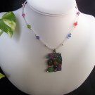 Rainbow Collage Necklace