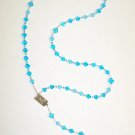 Turquoise Bicone Glass rosary