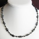 Snowflake Obsidian Chip Necklace