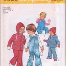 Simplicity Sewing Pattern 6636 Toddlers Girl Boy Bell-Bottom Overalls w/ Hooded Hoodie Jacket