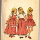 Simplicity Vintage Childs Dress & Pinafore 5383 Pattern Vintage 1972 Girl’s Size 2