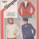 Simplicity Pattern 6158 Misses Unlined Jacket 1983 Uncut Sizes 12-16