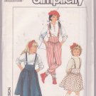 Simplicity Pattern 8205 Girls Suspender Skirt in Two Lengths & Pants 1987 Uncut Sizes 8-12