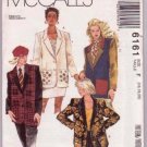 McCall’s 6161 Misses' Unlined Jackets Pattern Sizes 16 to 20 Dated 1992 Uncut Extended Shoulders.