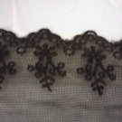 2metre Black Embroidery Lace