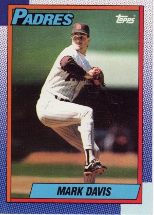 Topps 1990 Baseball Trading Card Mark Davis Padres
