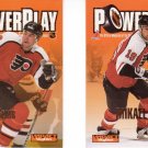 Hockey Trading Cards Lot of 2 PowerPlay insert cards John LeClair, Mikael Renberg Skybox 1995-96