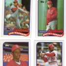 St. Louis Cardinals Baseball Trading Cards Lot of 4 Topps 1989