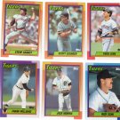Detroit Tigers Baseball Trading Cards Topps 1990 Lot of 6