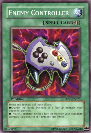 YuGiOh Trading Card Enemy Controller SDSC EN029 1st  Edition