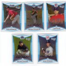 Topps 2008 Trading Cards Baseball (5) 1st Bowman Chrome