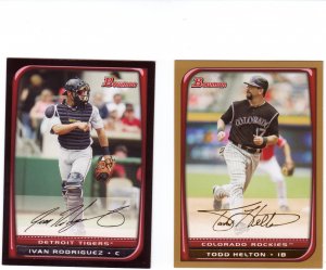 Baseball Trading Card Topps 2008 Ivan Rodriguez/Todd Helton