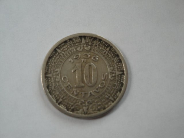 1936 10 Centavos, KM432, Mexico