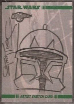 Star Wars Clone Wars JASON HUGHES Clone Trooper Sketch Card 1/1