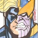 2010 MARVEL HEROES VILLAINS SKETCH CARD RANDY MARTINEZ
