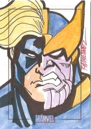 2010 MARVEL HEROES VILLAINS SKETCH CARD RANDY MARTINEZ