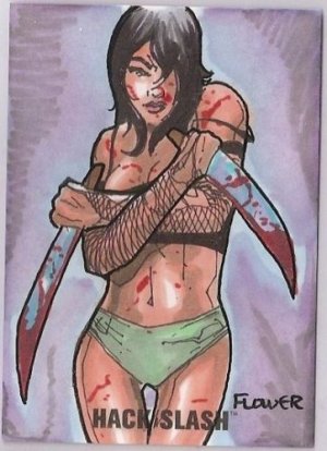 HACK/SLASH CASSIE SKETCH CARD JOSHUA FLOWER 5FINITY