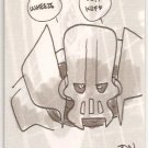 2008 STAR WARS CLONE WARS JON MORRIS SKETCH CARD
